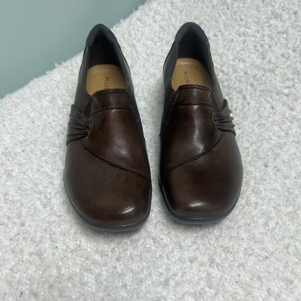 Michel M. Pineapple Brown Handcrafted Leather Womens Comfort Shoes Size 6.5 M